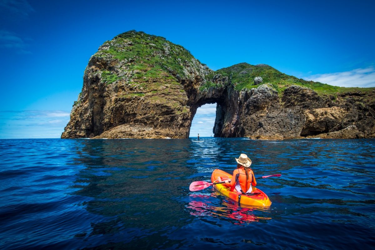 Kayaking at the Poor Knights