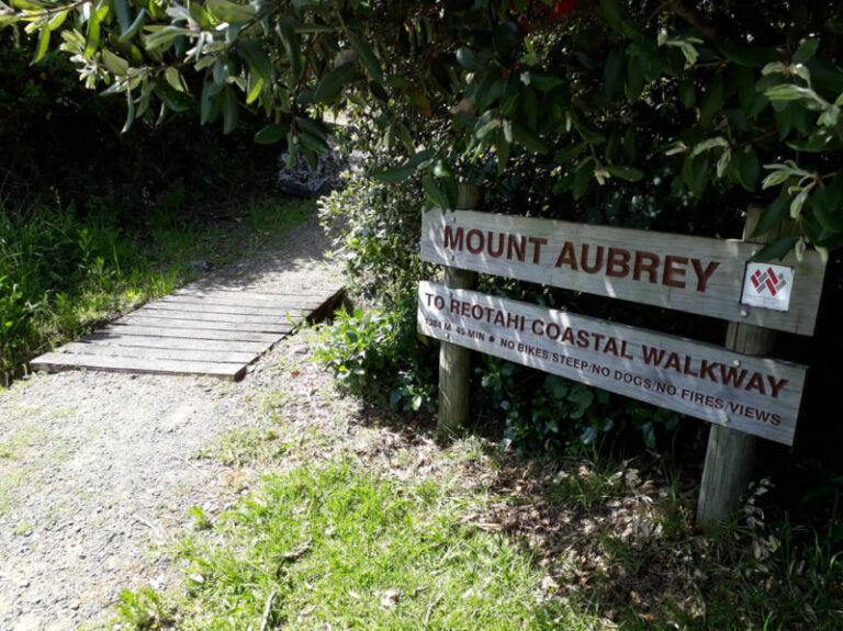 Mt Aubrey walking track sign 768x575