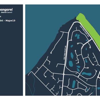 One Tree Point beach access map for dog walking