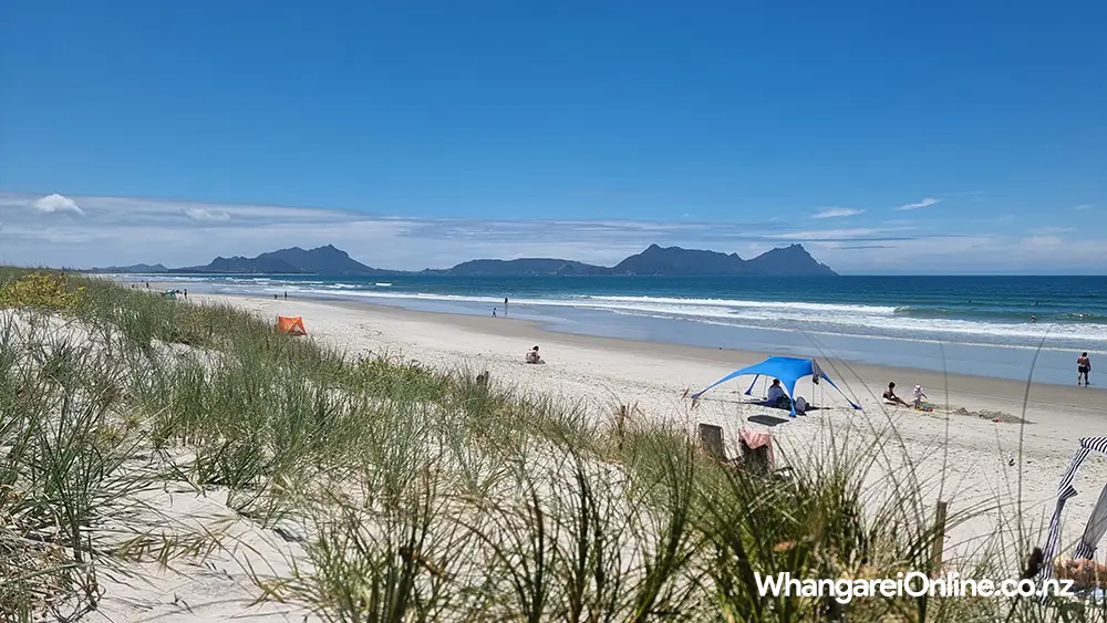 Ruakaka beach looking North