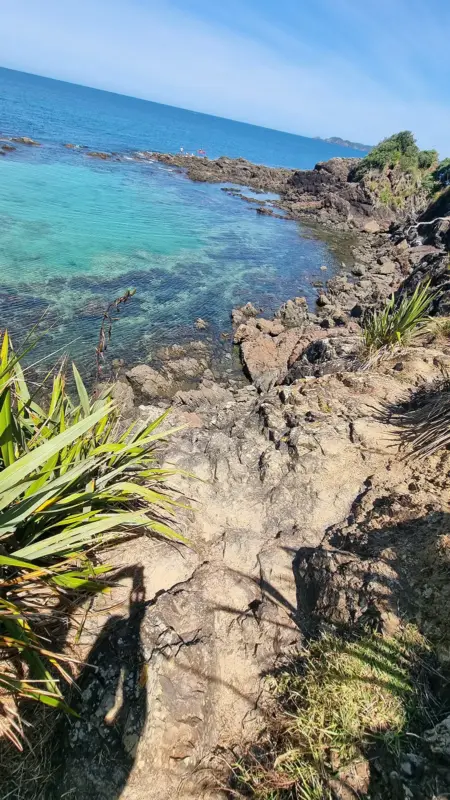 Rocks climbing down to the Rock Hole